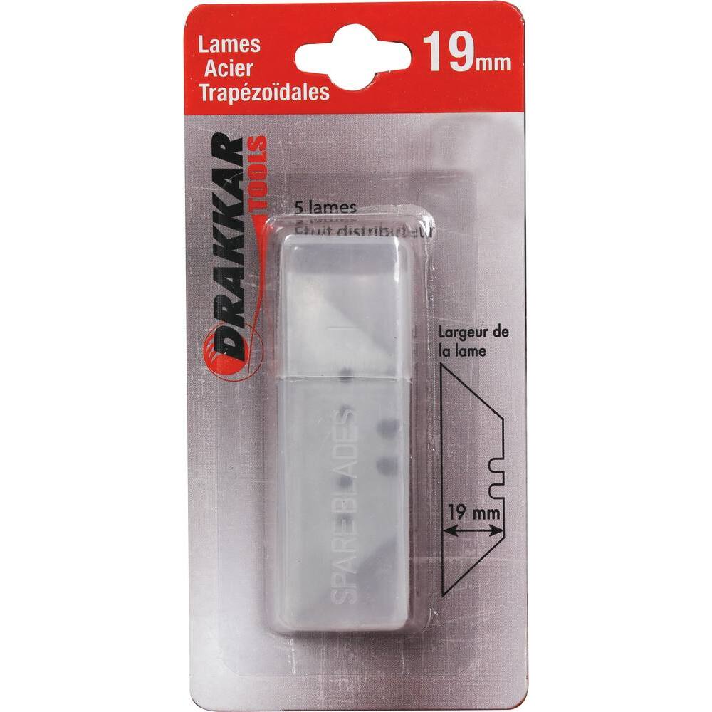 Lame trapézoïdale de 19mm - lot de 5 pièces - Lot de 24 - DRAKKAR TOOLS - 15857.24