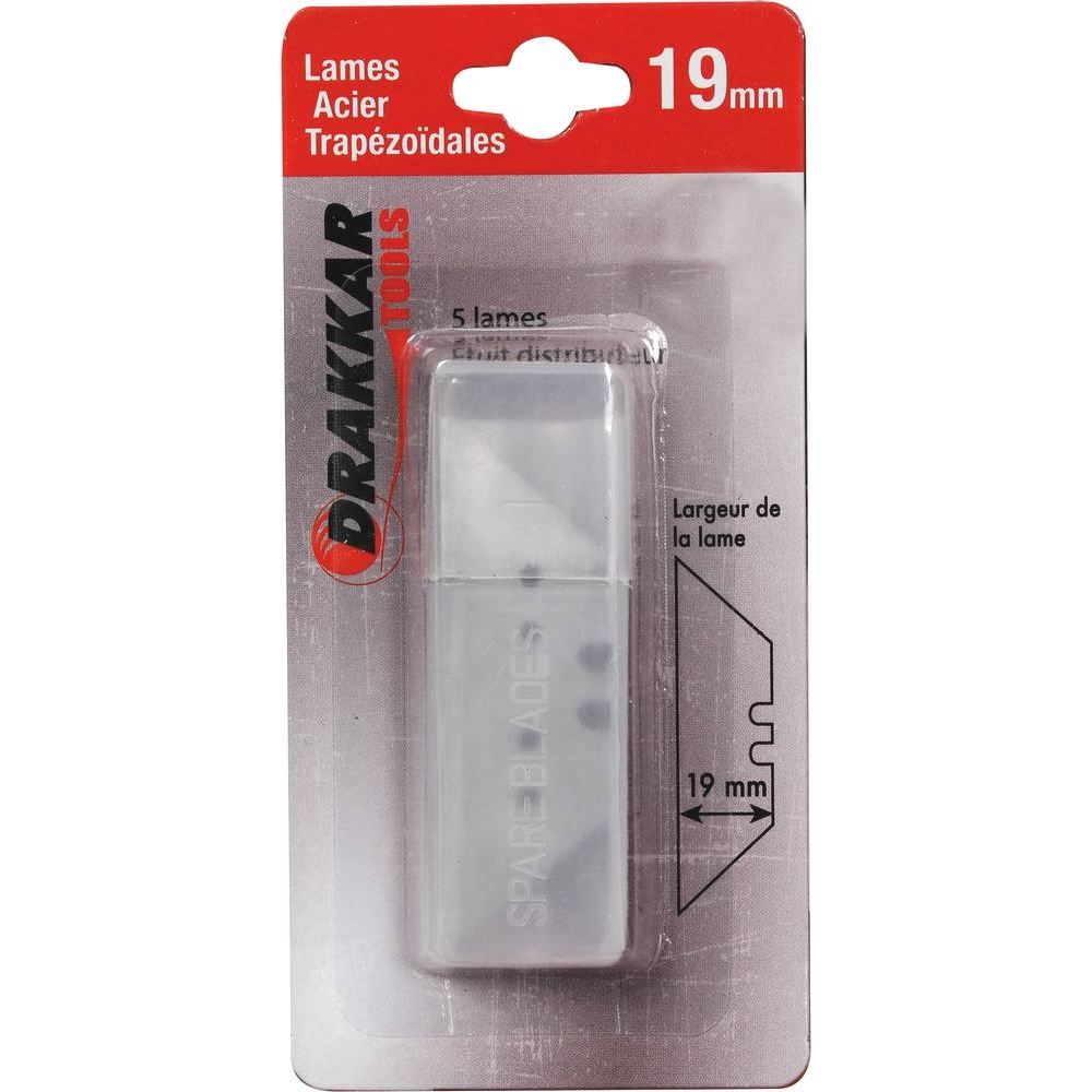 Lame trapézoïdale de 19mm - lot de 5 pcs DRAKKAR TOOLS - 15857