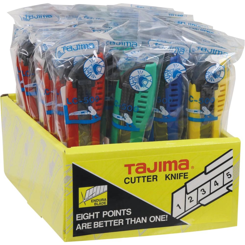 Cutter 18mm auto-bloquant - présentoir de 40 pcs TAJIMA - 15888