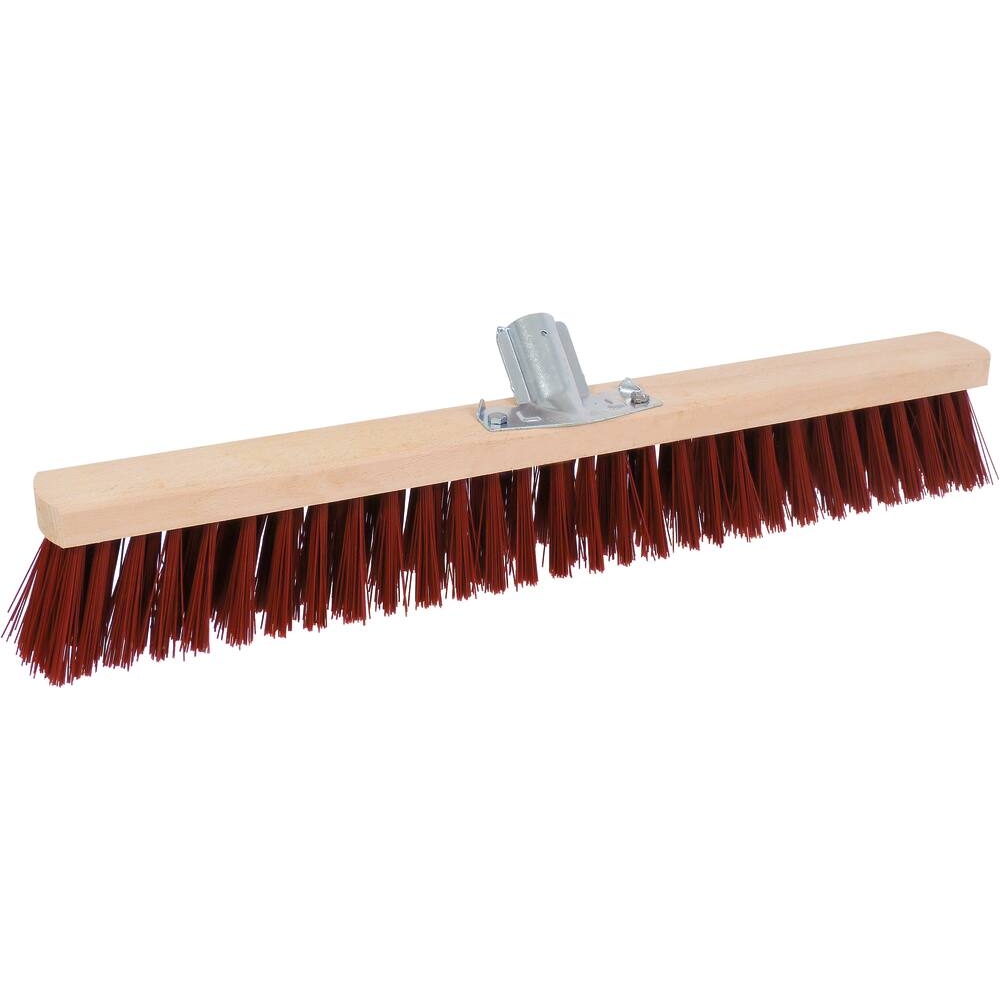 Balai d'atelier poils PVC 600x57mm avec manche bois - 15932