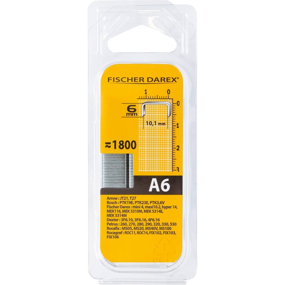 Agrafe type A 6mm - de 1800 pcs FISHER DAREX - 15946
