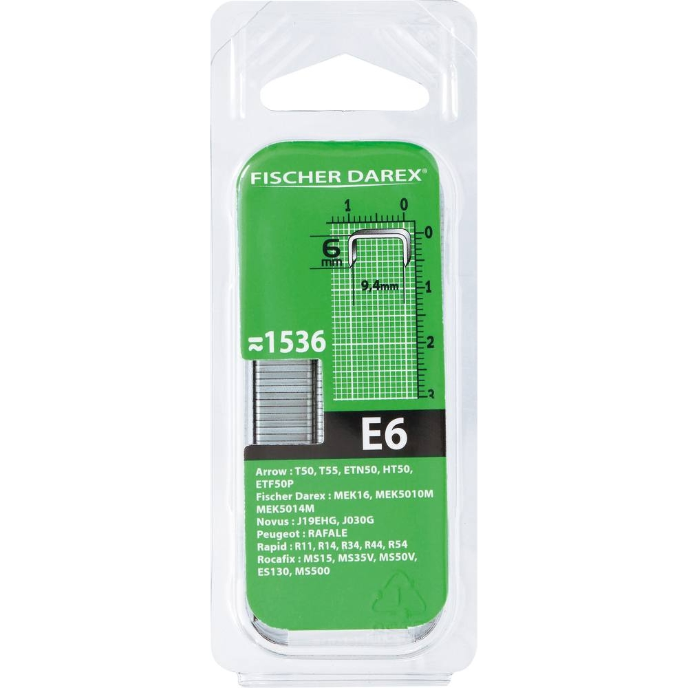 Agrafe type E 6mm - de 1536 pcs FISHER DAREX - 15954