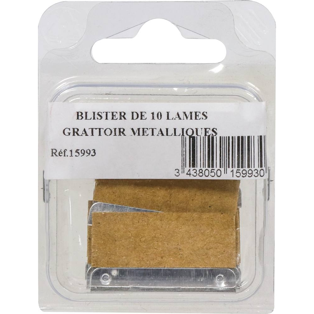 Lame rectangle 19x40mm pour grattoir - de 10 pcs DRAKKAR TOOLS - 15993
