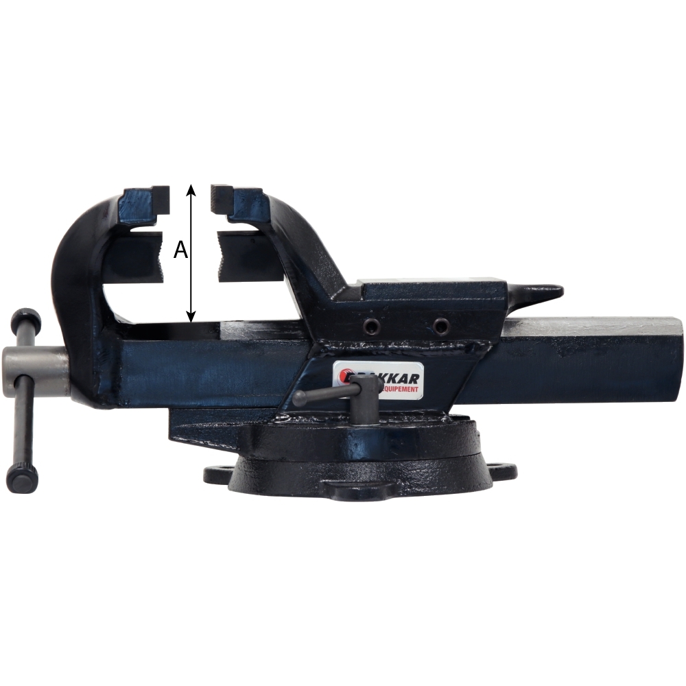 Etau acier 150mm avec enclume/serre tubes/base pivotante à 360° DRAKKAR - 15996
