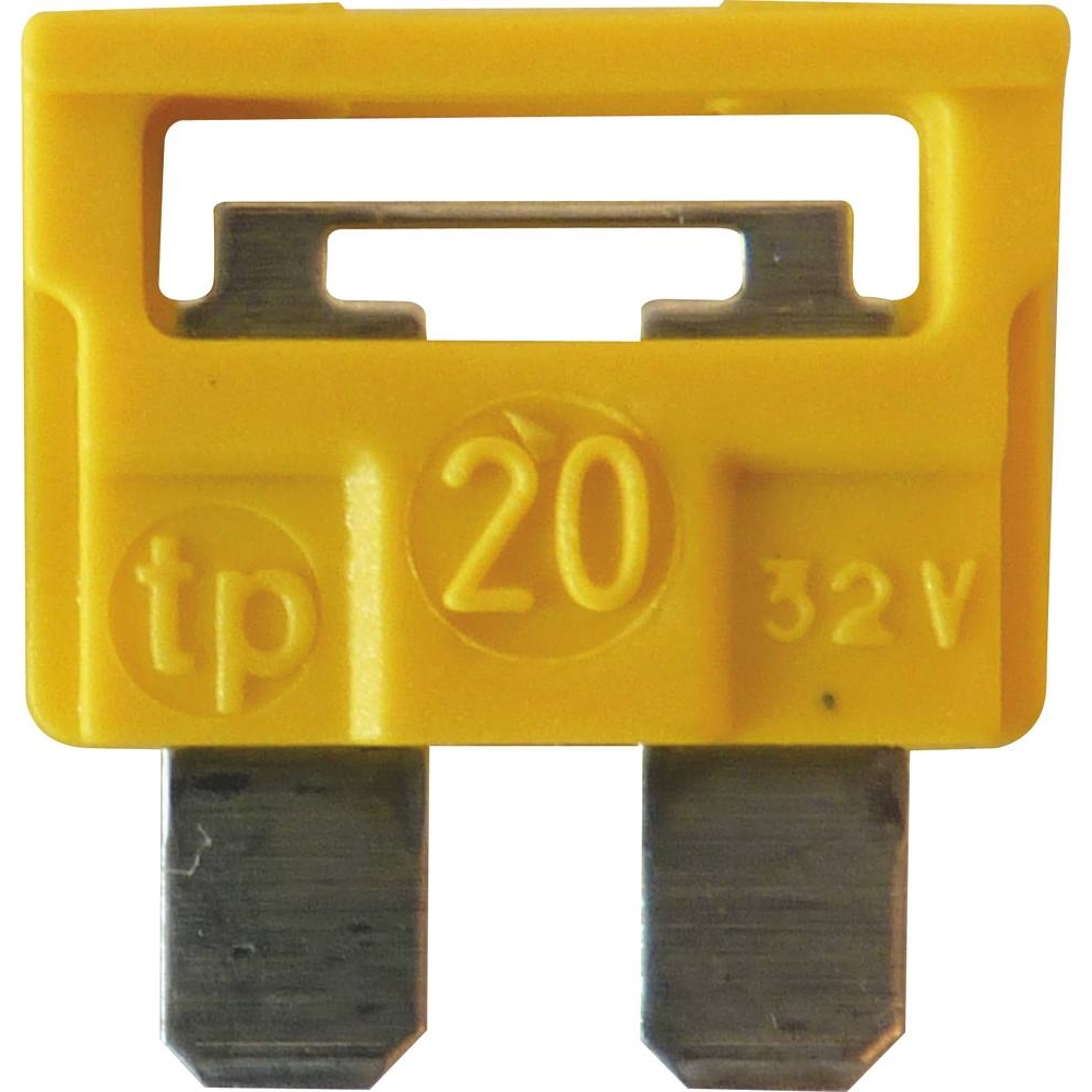 Fusible enfichable 20A jaune - lot de 50 pcs SODELEC - 16045