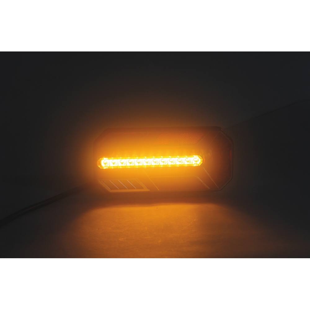 Feu arrière rectangle droit LED 12/24V 7 fonctions 235x110mm SODIFLASH - 16096