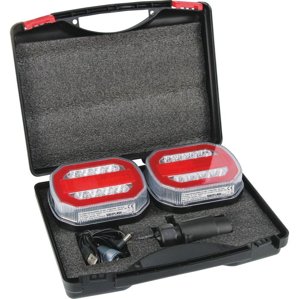 Kit de signalisation arrière LED 12V magnétique WIFI SODIFLASH - 16142