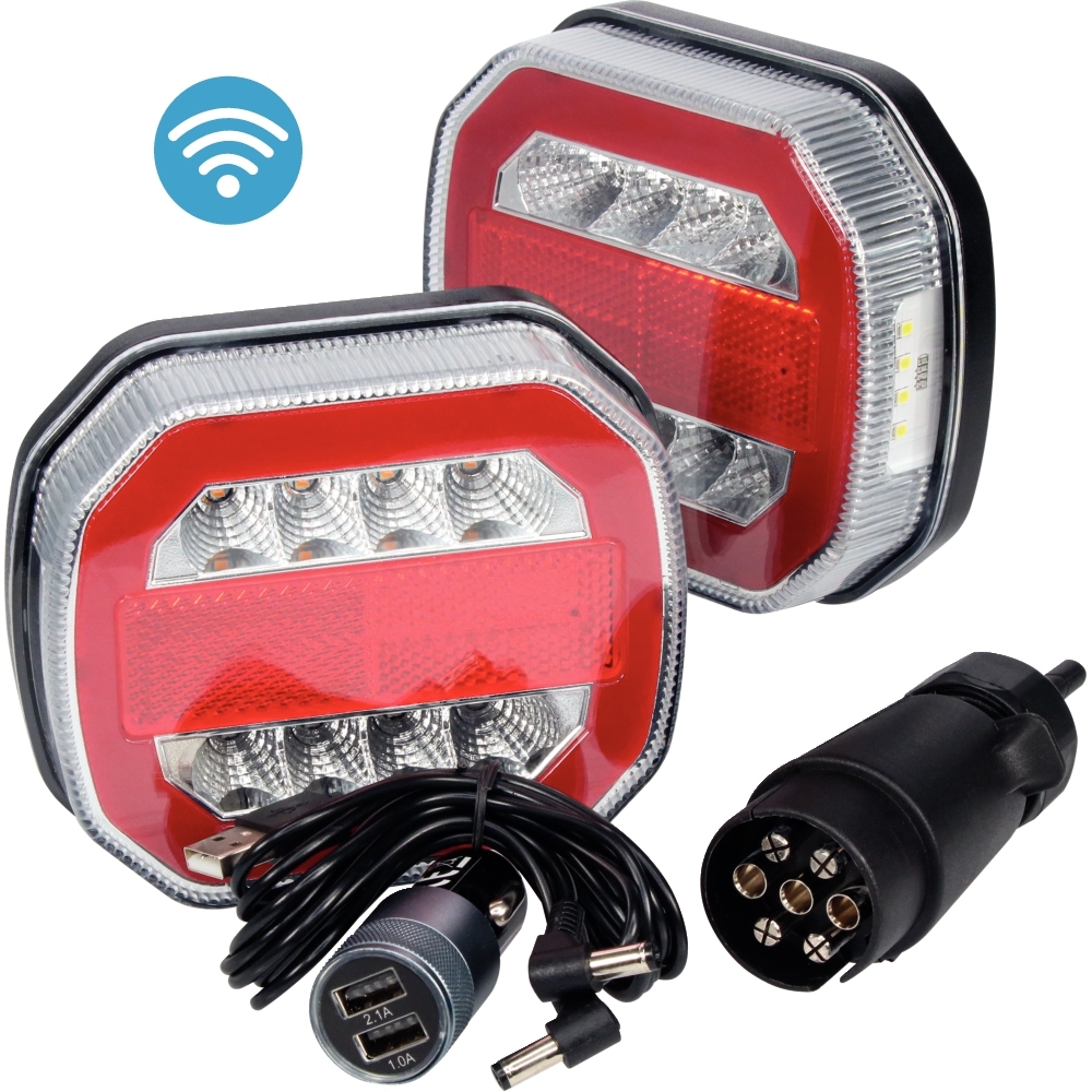 Kit de signalisation arrière LED 12V magnétique WIFI SODIFLASH - 16142