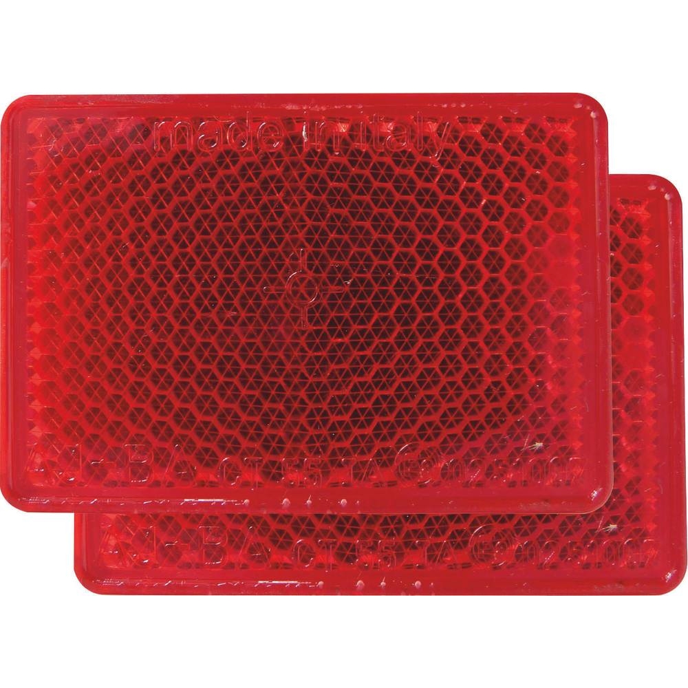 Catadioptre rectangle 56x39mm adhésif rouge AJ.BA - 16153