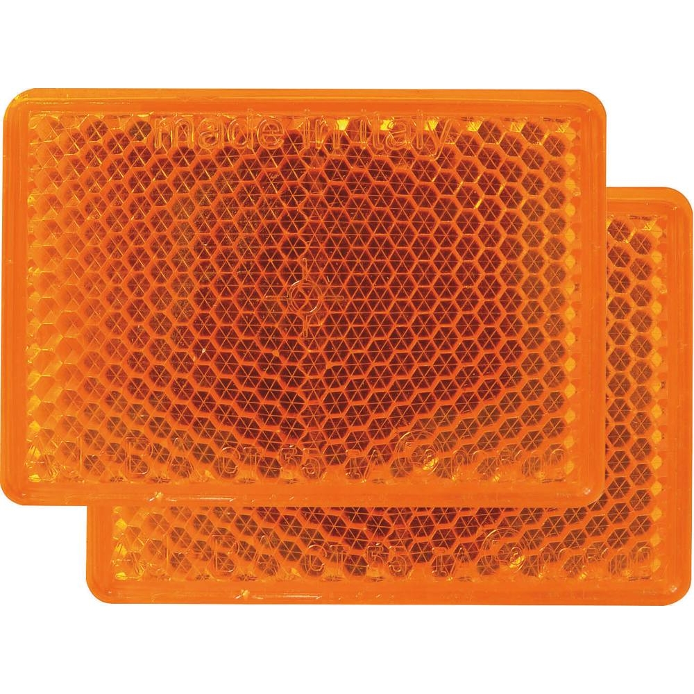 Catadioptre rectangle 56x39mm adhésif orange AJ.BA - 16155