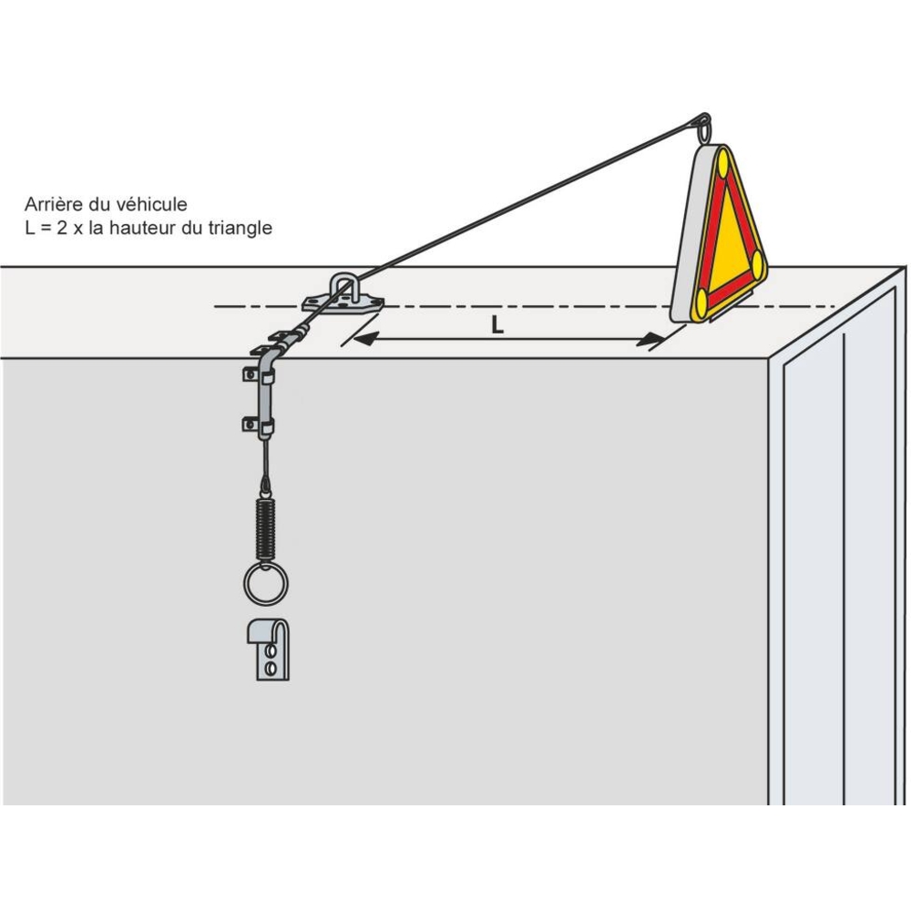 Kit rabattable pour triangle triflash - 16424