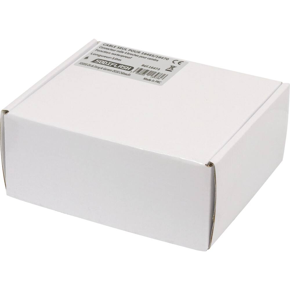 Câble 10m avec connecteur male 4 broches pour caméra de recul/écran vidéo SODIFLASH - 16473
