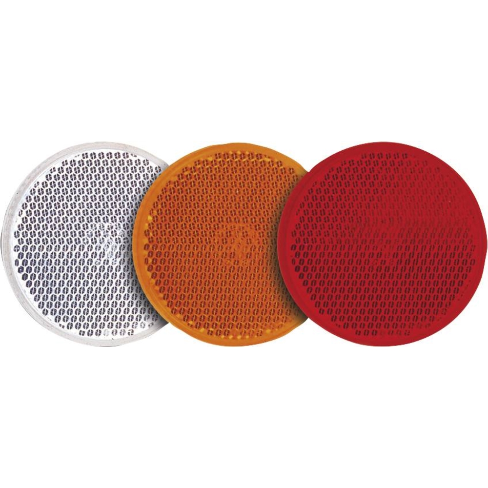 Catadioptre rond 60mm blanc adhésif AJ.BA - 16648