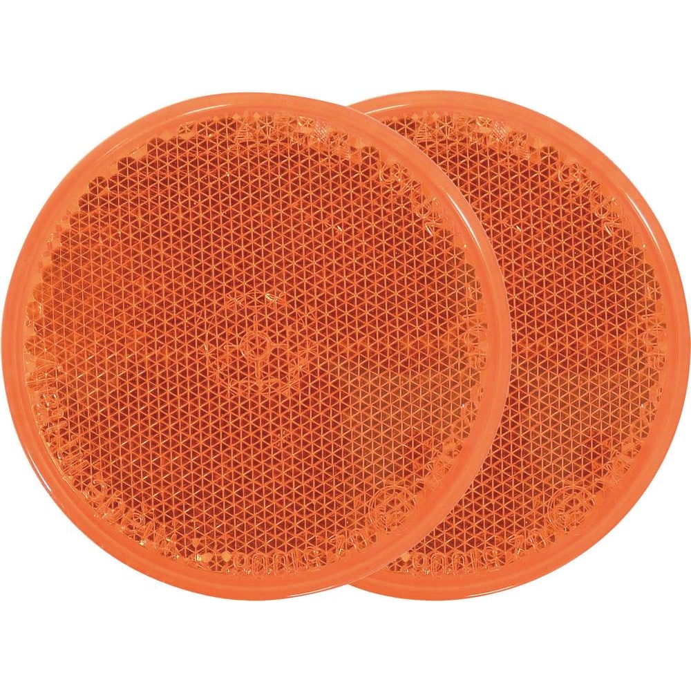 Catadioptre rond 60mm orange adhésif AJ.BA - 16649