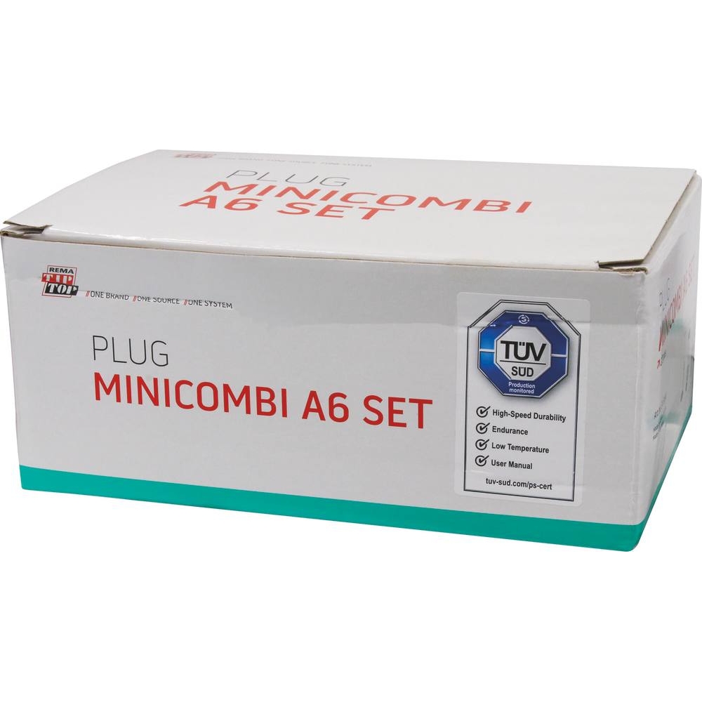 Réparation pour pneus tubeless - kit 20 champignons 6mm avec colle et fraise REMA TIP TOP - 16655