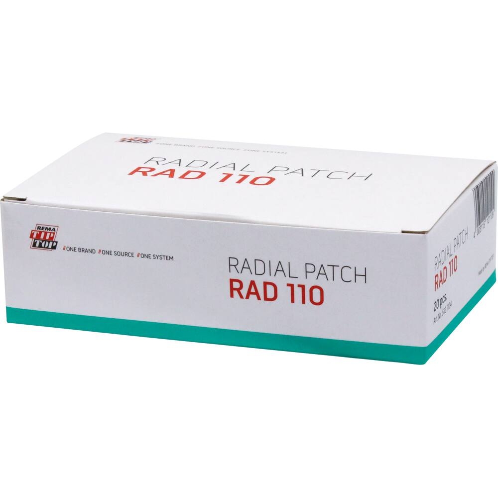 Emplâtre pour pneus RAD 110TL 1 plis 55x75mm REMA TIP TOP - 16657