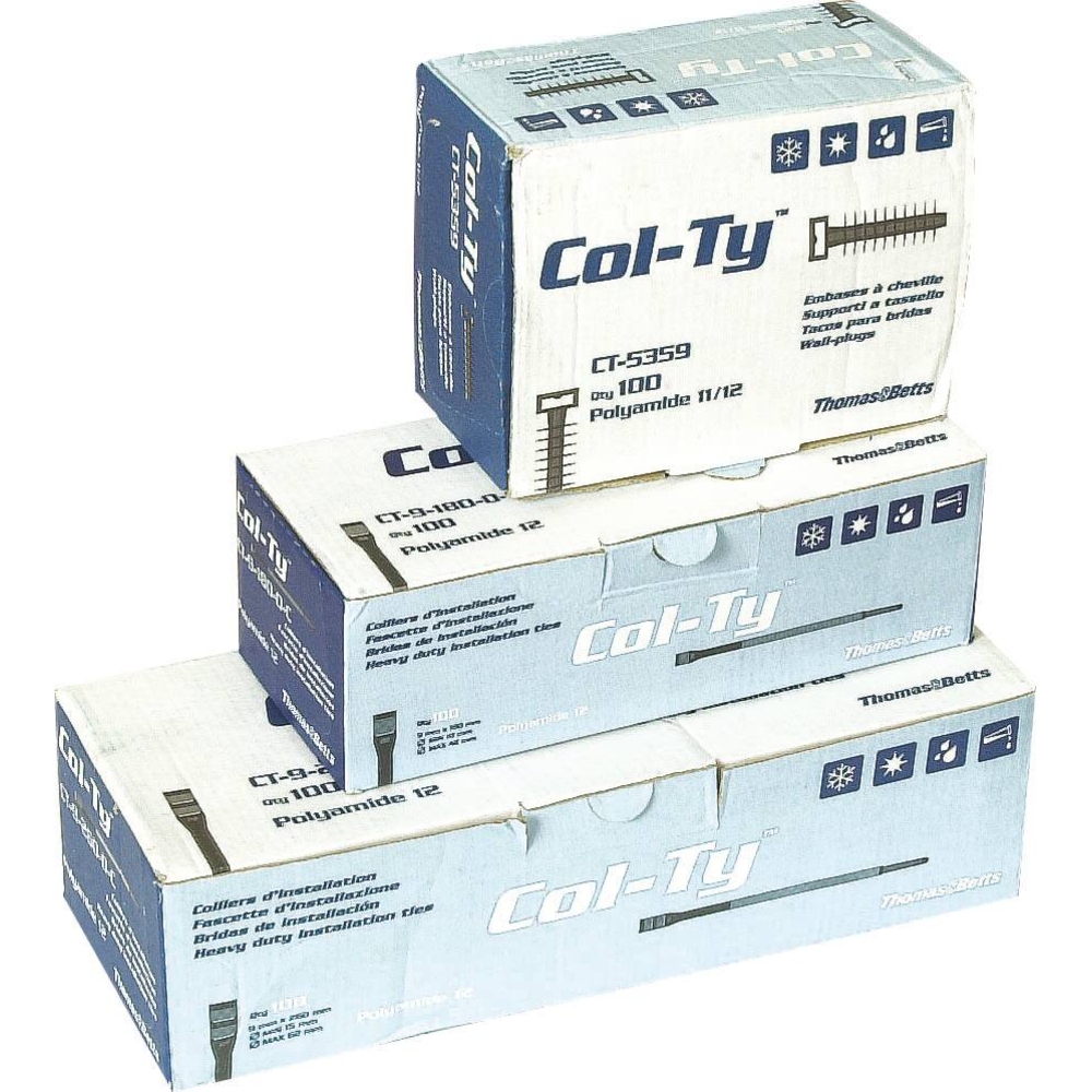 Cheville nylon d'installation Col-ty 8mm noir - lot de 100 pcs COL TY - 16707