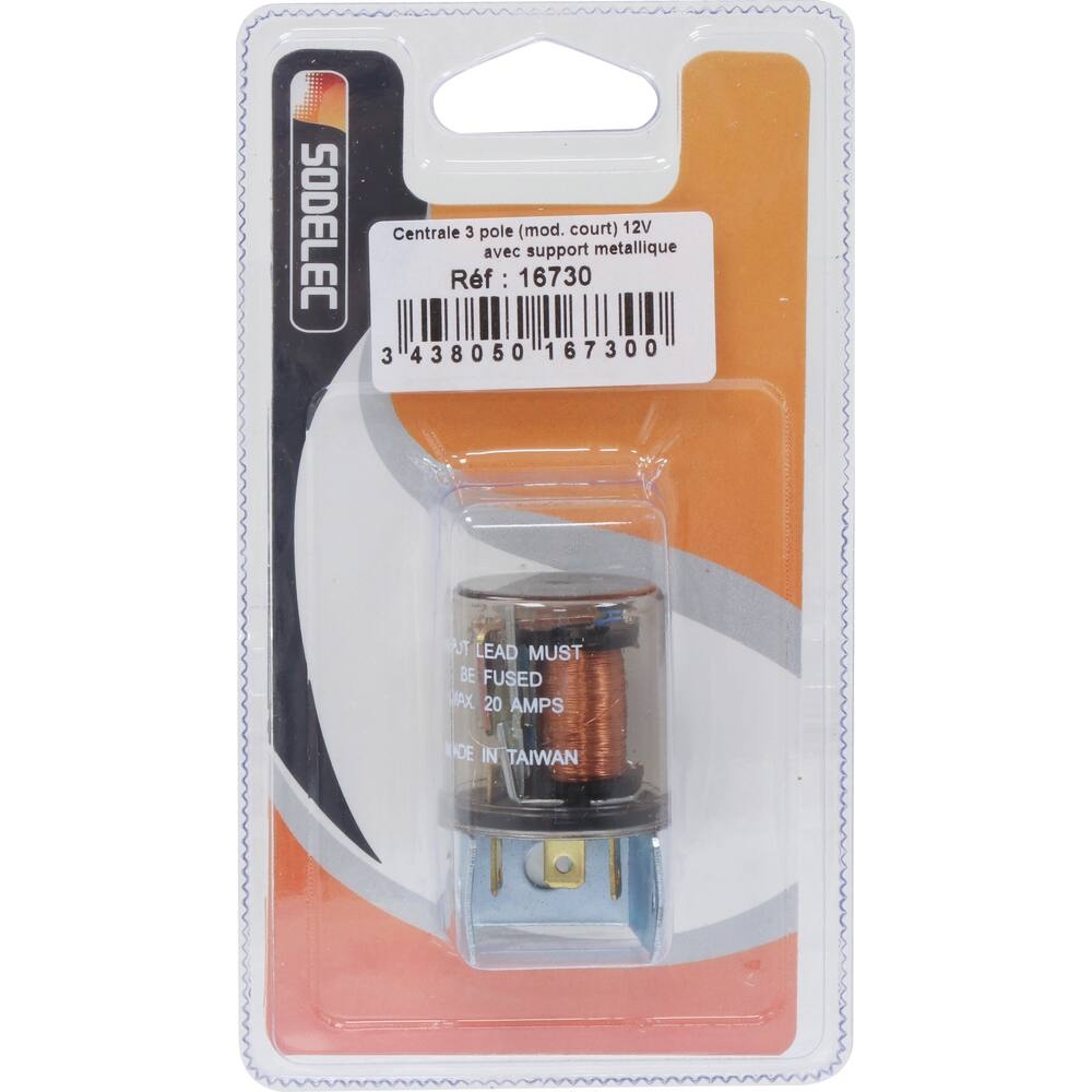 Centrale clignotante 3 bornes 12V 240W - SODELEC - 16730