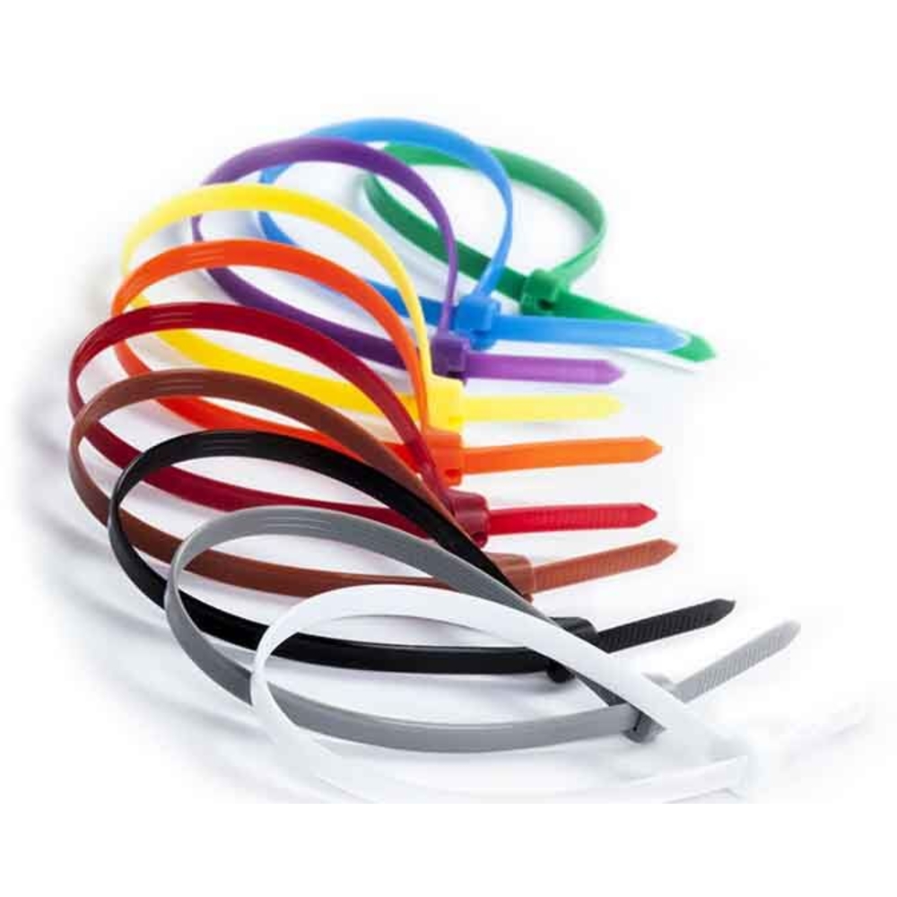 Collier nylon Ty-rap multicolore 4,8x186mm - lot de 100 pcs TY RAP - 16909