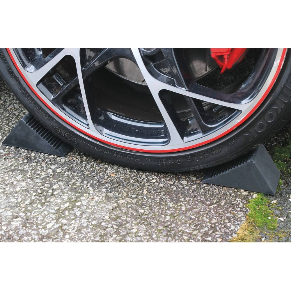 Cale caoutchouc pour véhicules 105x75x75mm - lot de 2 pcs - 16943