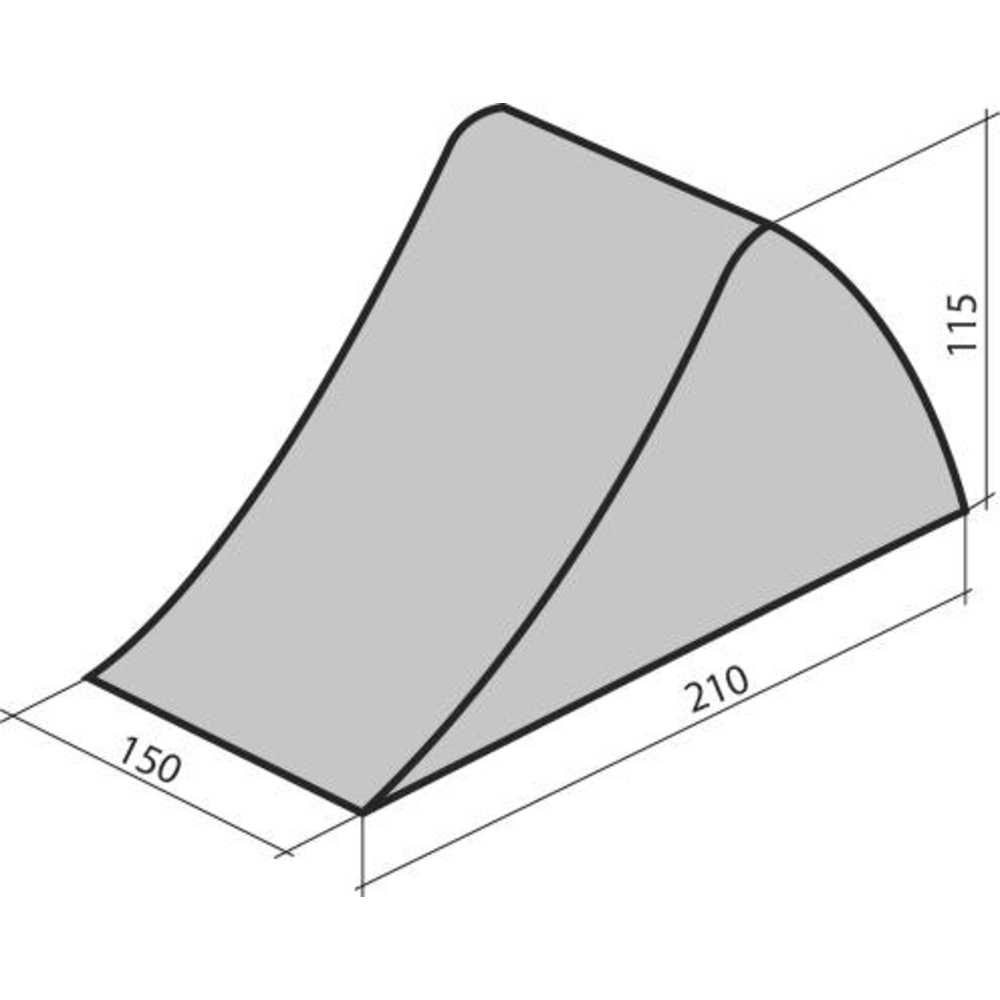 Cale caoutchouc pour véhicules 210x150x115mm - 16944