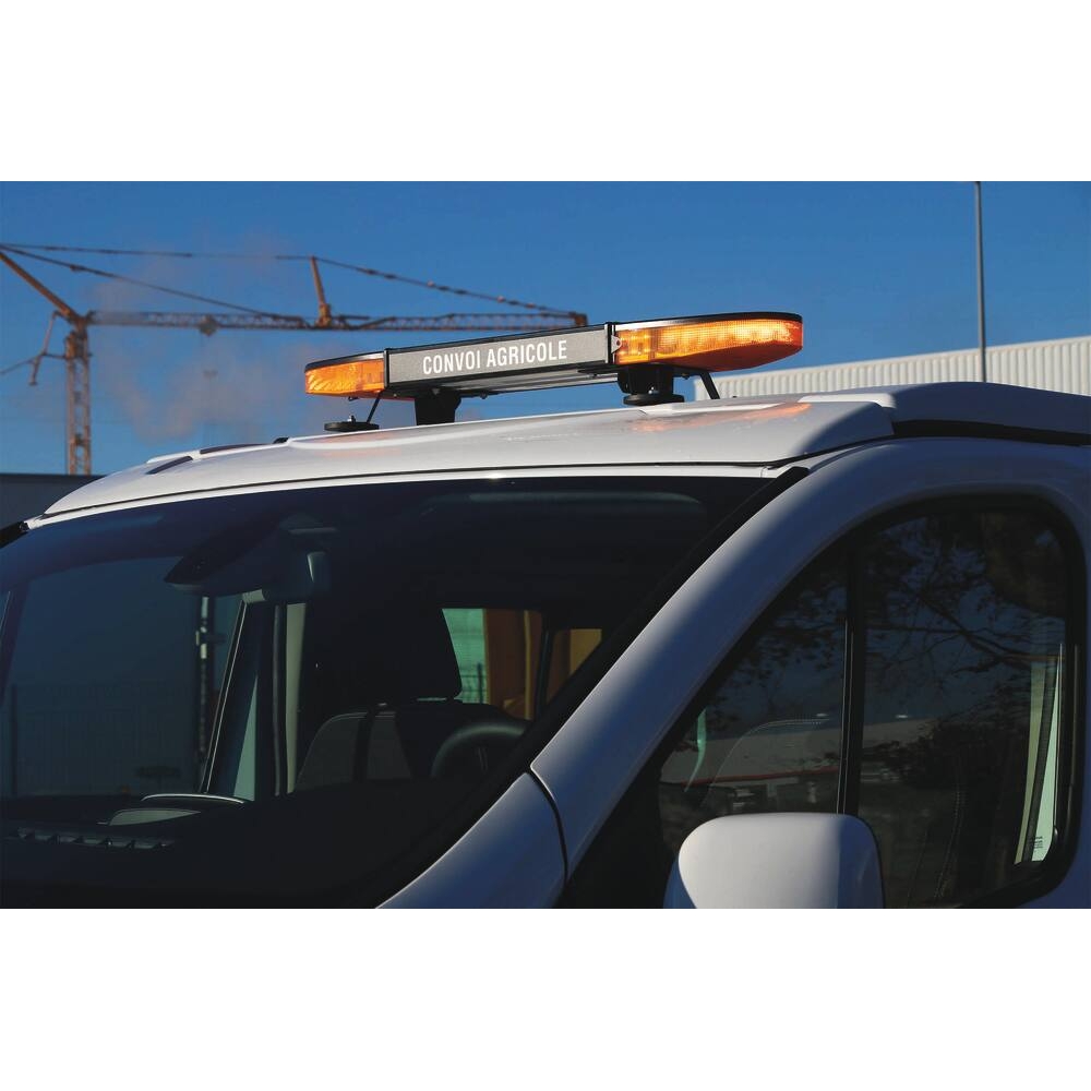 Rampe de signalisation LED 12/24V 100cm magnétique rechargeable SODIFLASH - 16950
