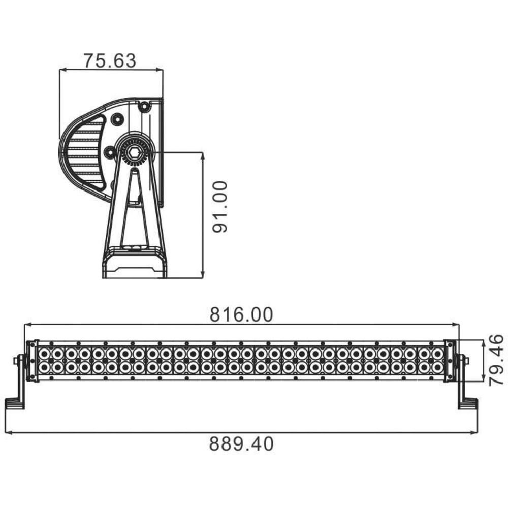 Barre d'éclairage LED 10/32V 180W 12000 lumens éclairage combiné SODIFLASH - 17036