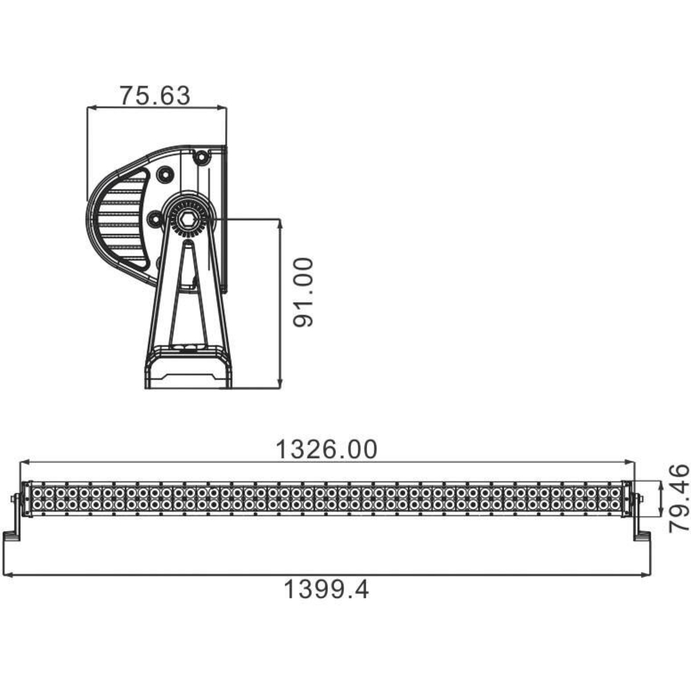 Barre d'éclairage LED 10/32V 300W 20000 lumens éclairage combiné SODIFLASH - 17037