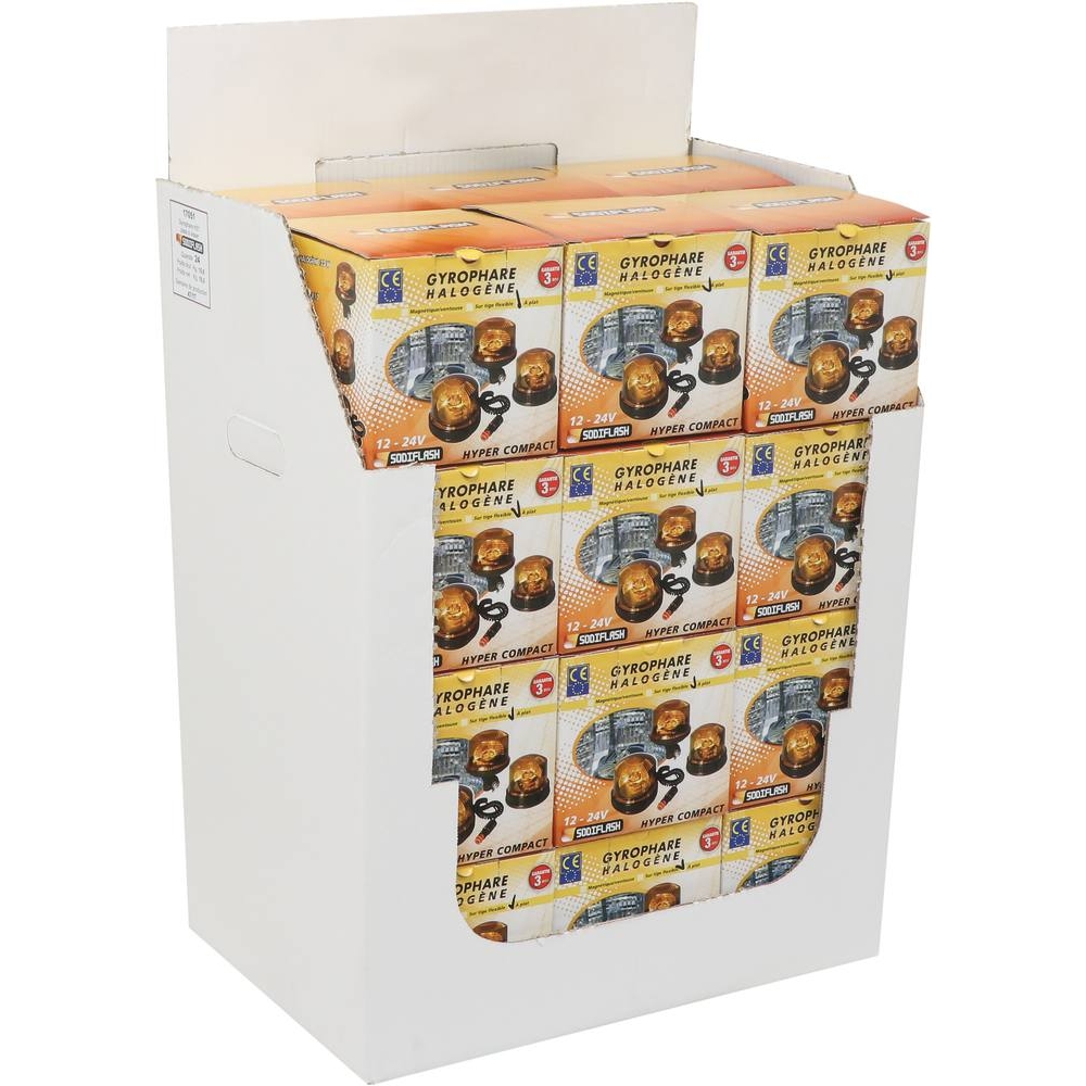 Gyrophare halogène 23W 12/24V magnétique SODIFLASH - 17052