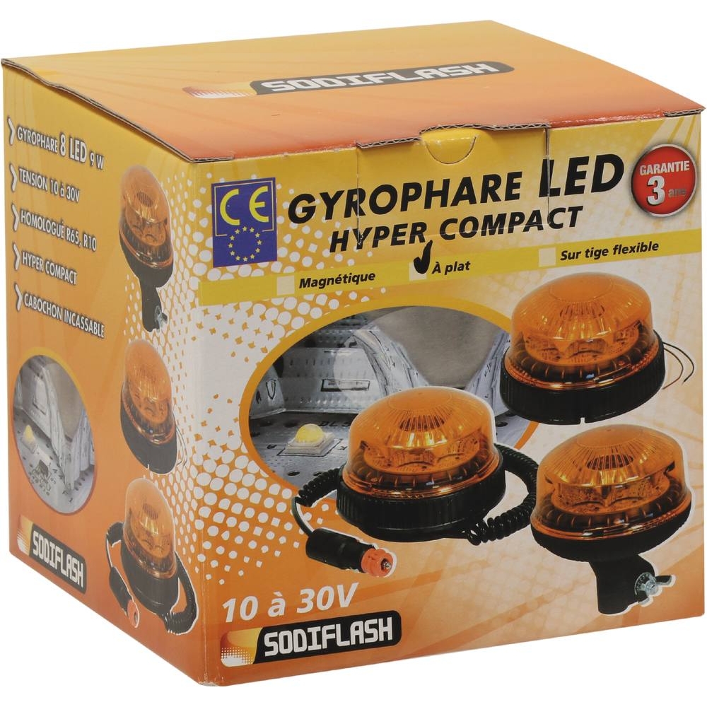 Gyrophare LED rotatif à fixer SODIFLASH - 17055