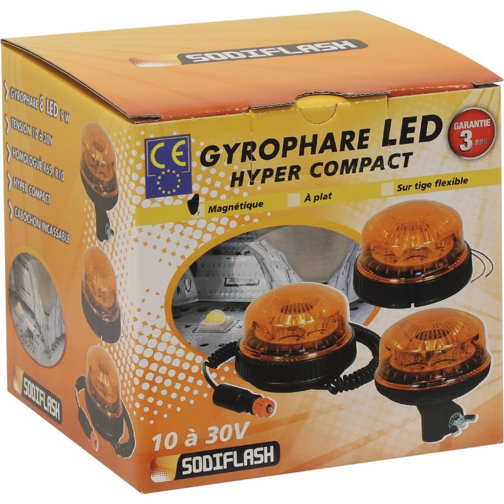 Gyrophare LED rotatif magnétique SODIFLASH - 17056