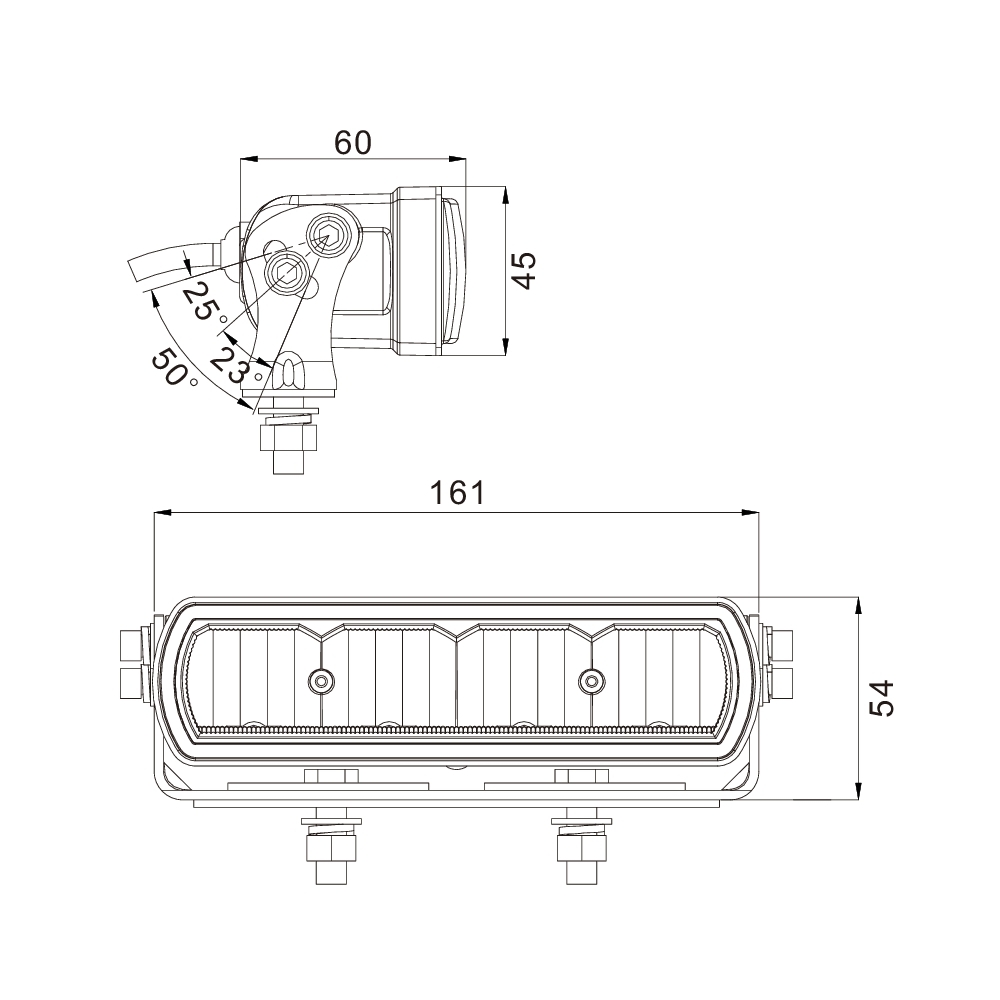 Barre d'éclairage LED 10/32V 20W 1400 lumens homologuée sur route - lot de 2 pièces - Lot de 2 - SODIFLASH - 17113.02