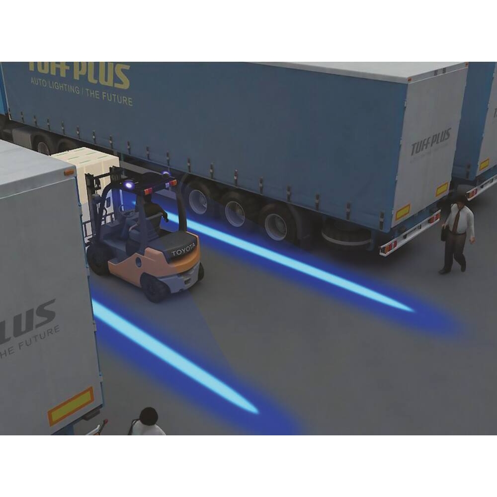 Phare de travail ovale LED 9/48V 6W 400 lumens bleu pour signalisation chariot de manutention SODIFLASH - 17120
