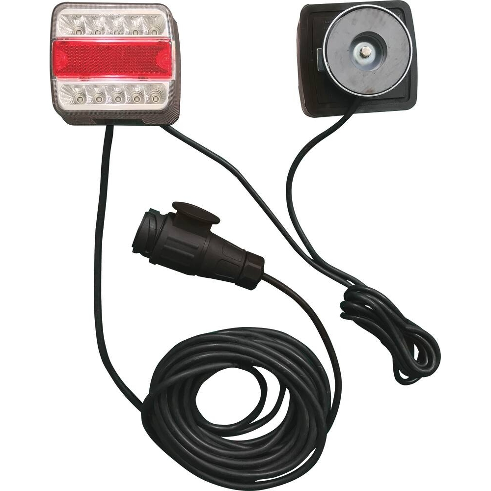 Kit de signalisation arrière LED 12V 7,5m magnétique avec fiche 13 plots - SODIFLASH - 17240