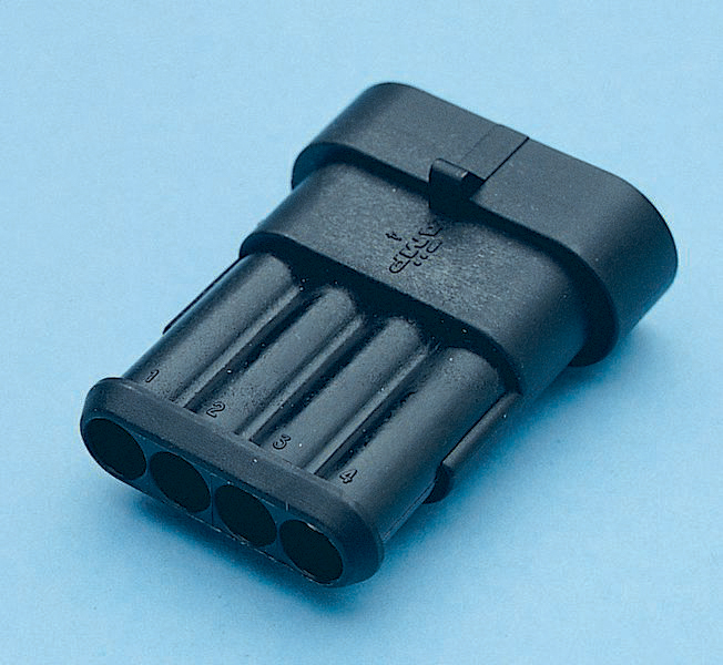 Lot 5 connecteur etanche serie 15mm p/ fiche male 4 plots - 17303