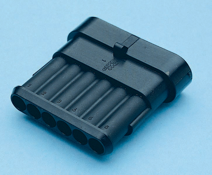 Connecteur étanche mâle 6 voies 1,5mm² - lot de 5 pcs - 17307