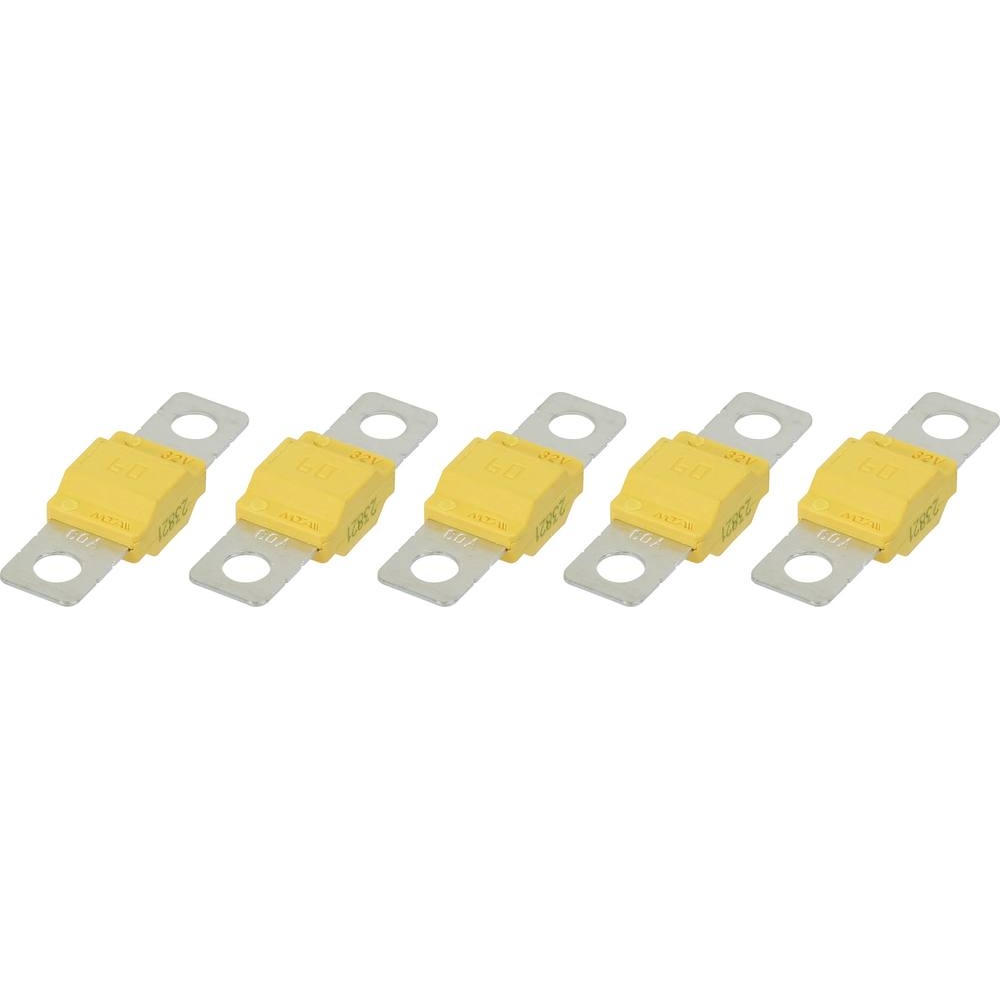 Fusible enfichable midi 60A jaune - lot de 5 pcs - 17338