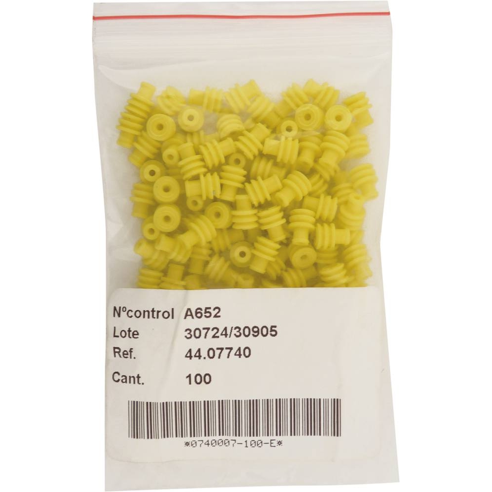 Passe câble 1,8 à 2,4mm² jaune pour connecteur étanche - lot de 100 pcs - 17362