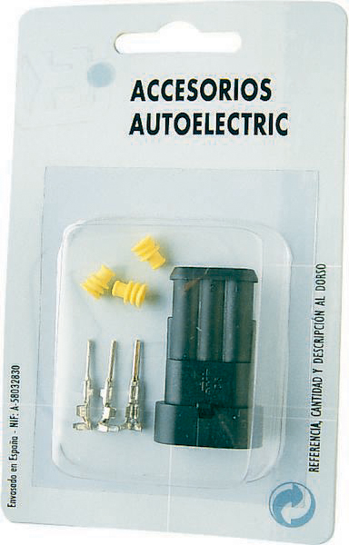 Kit de connecteurs 3 plots femelle - 17376