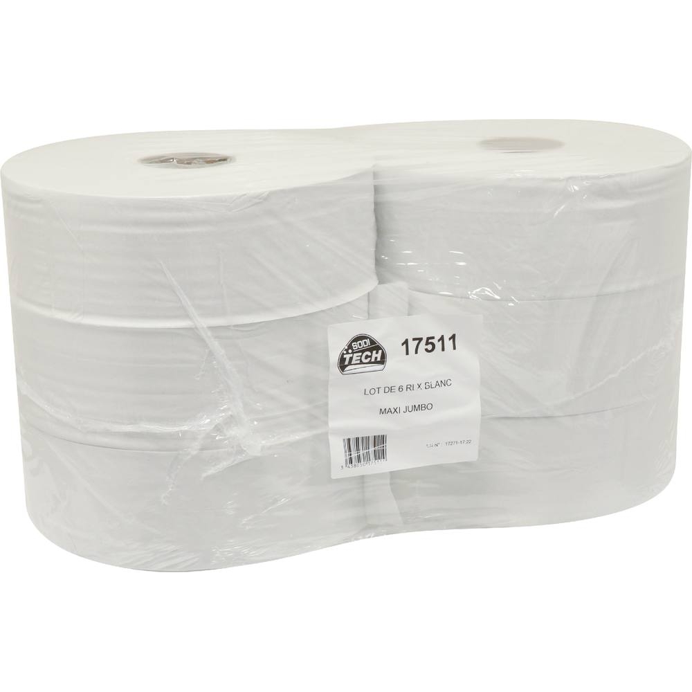 Rouleau de papier hygiénique maxi jumbo 350m - lot de 6 bobines KARZHAN - 17511