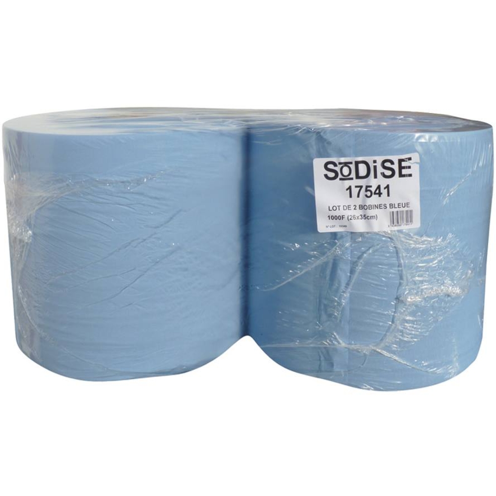 Ouate bleue 1000 formats 3 plis 260x350mm - lot de 2 bobines KARZHAN - 17541
