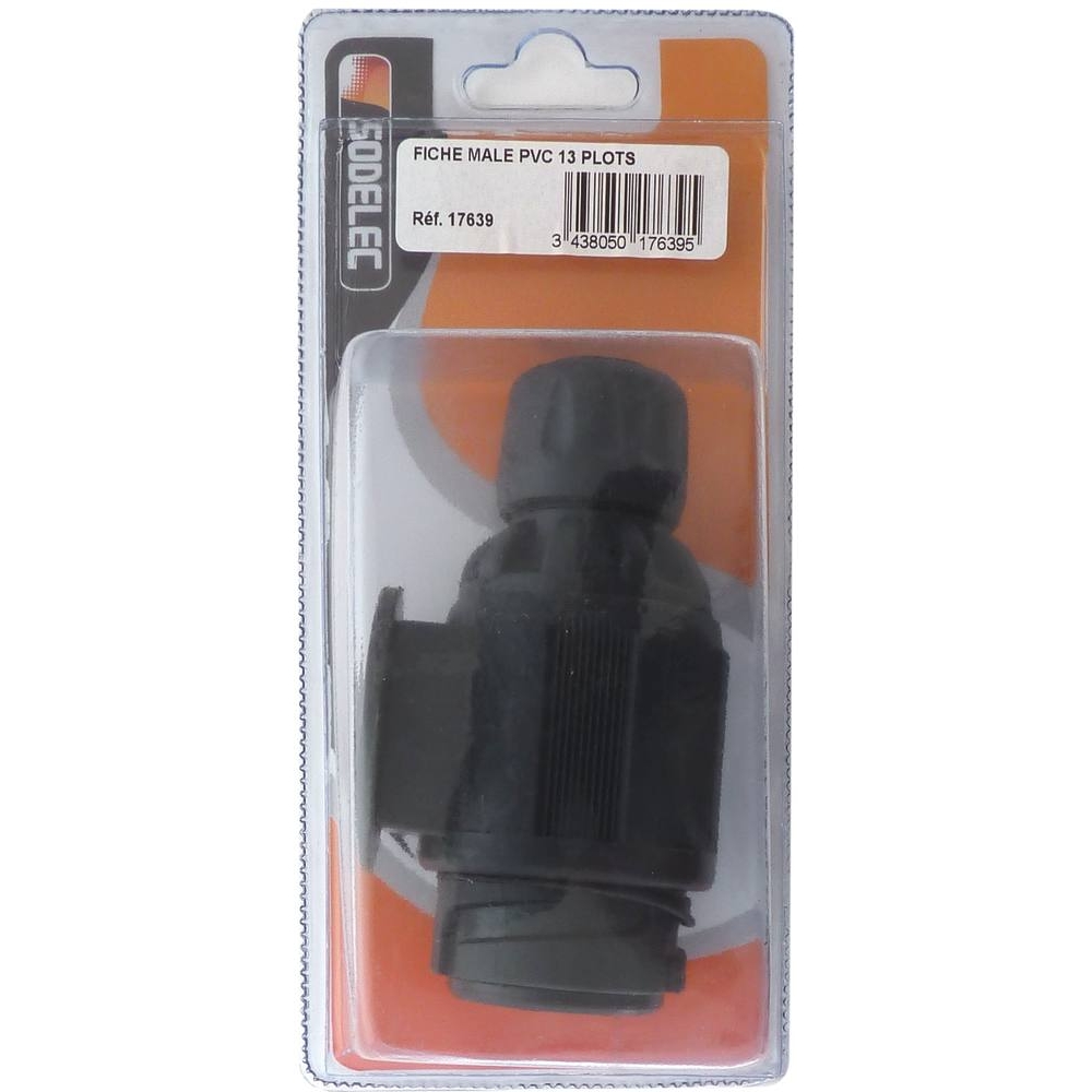 Fiche mâle plastique 13 plots - SODELEC - 17639