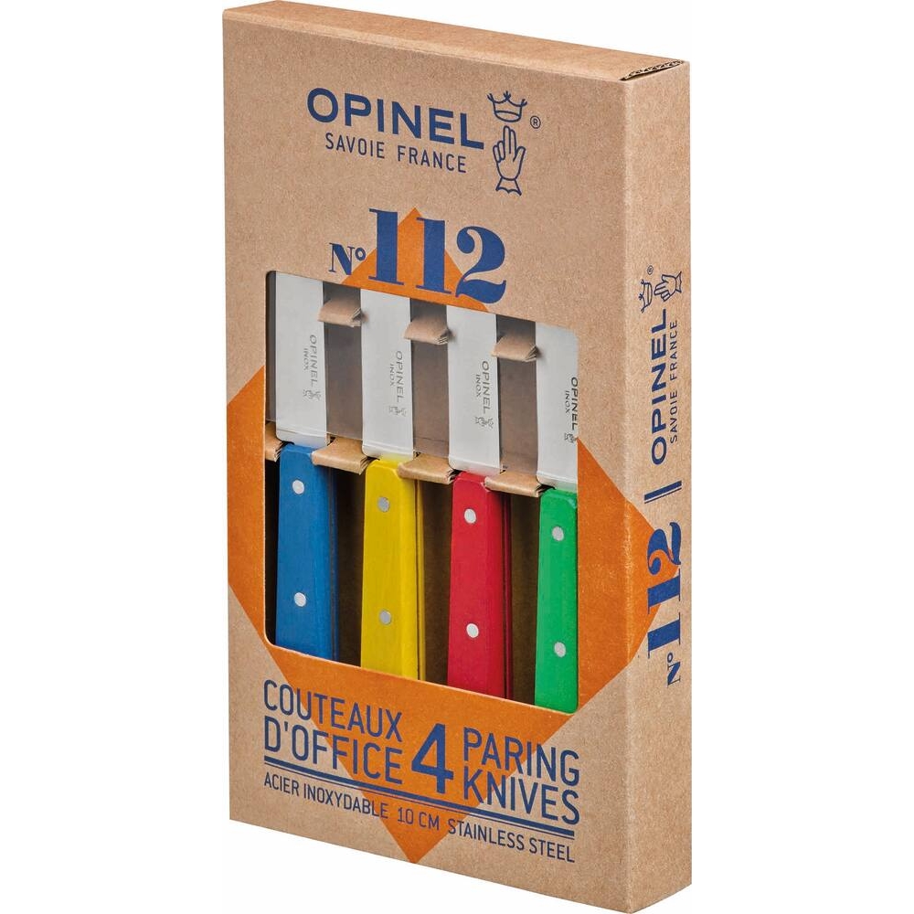 Couteau office couleur avec lame en acier inox - boîte de 4 pcs OPINEL - 17649