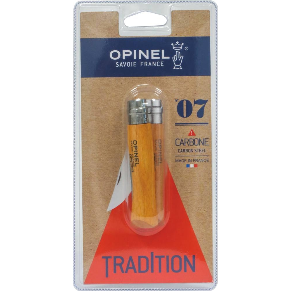 Couteau N°7 avec lame en acier carbone et bague de sécurité - OPINEL - 17661