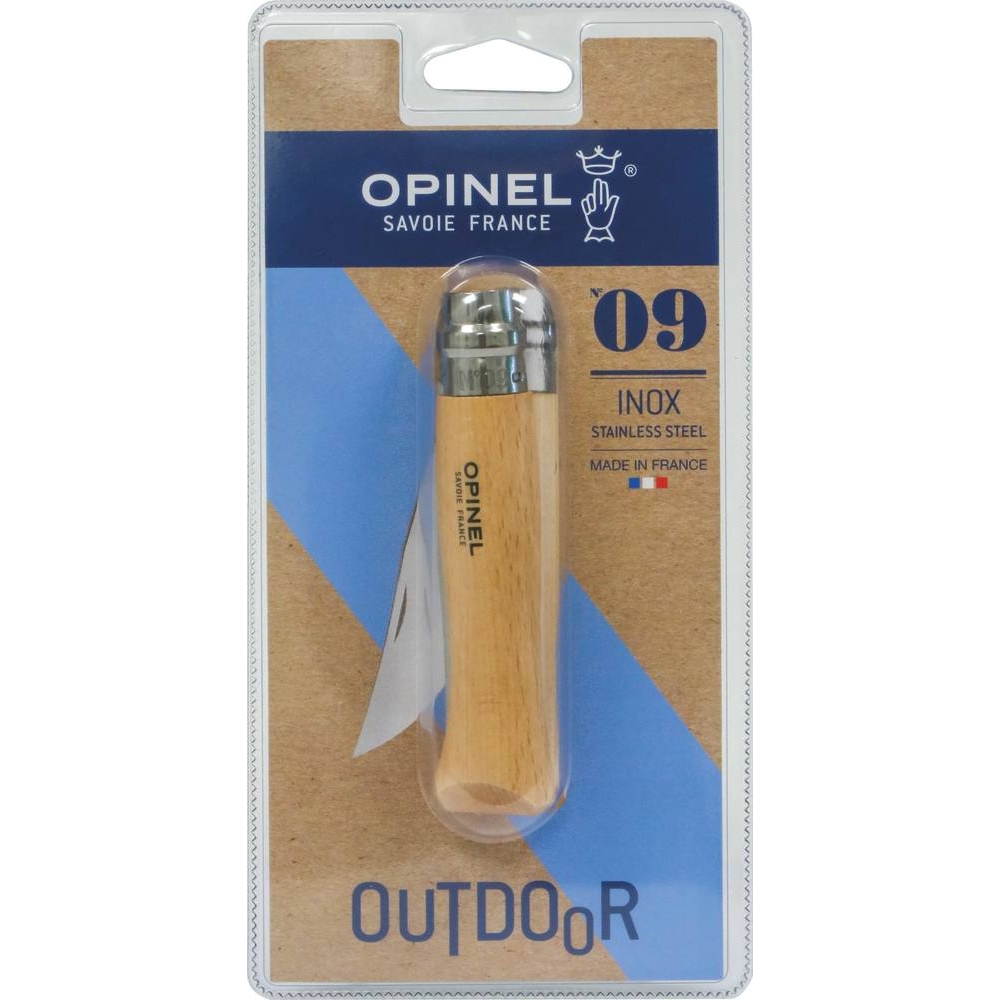 Couteau N°9 avec lame en acier inox et bague de sécurité - OPINEL - 17673