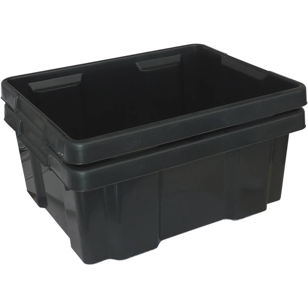 Bac de rangement renforcé gris 20L 433X342X172mm EDA - 17725