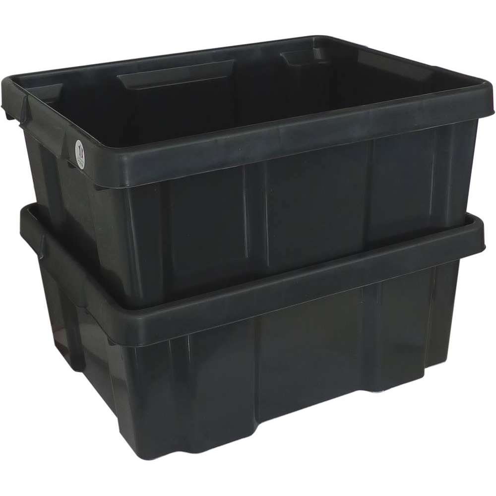 Bac de rangement renforcé gris 20L 433X342X172mm EDA - 17725