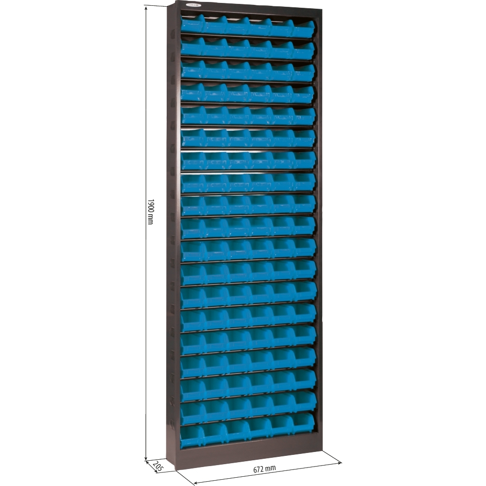 Armoire métallique avec 114 boîtes à bec 1900x672x205mm - 17728