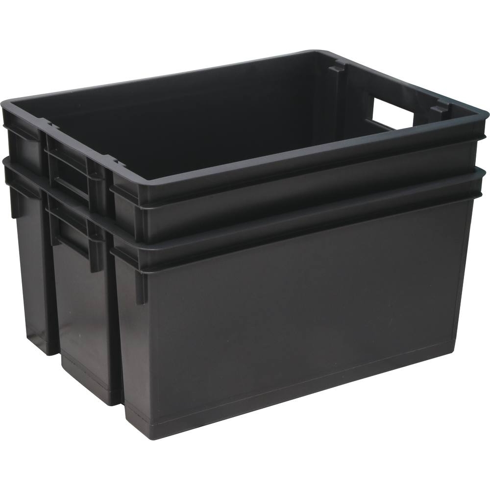Bac de rangement gris 50L 560x410x295mm EDA - 17739
