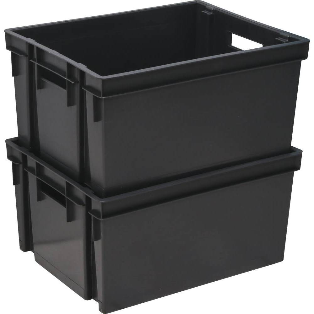 Bac de rangement gris 50L 560x410x295mm EDA - 17739